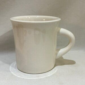 FISHS EDDY WHITE Pottery Heavy Duty Restaurant Ware Coffee Mug